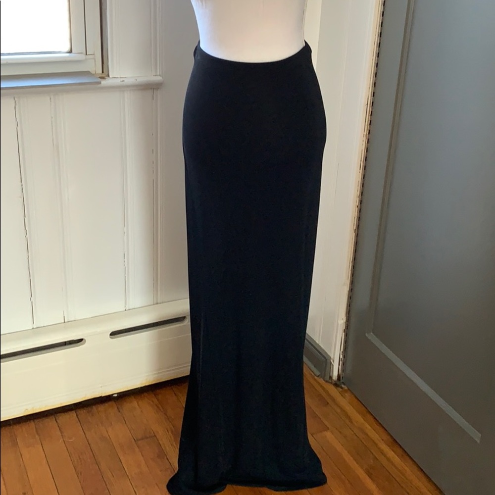 Laundry Long Black Skirt